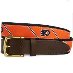 Vineyard Vines NHL Philadelphia Flyers Belt Canvas Leather Belt